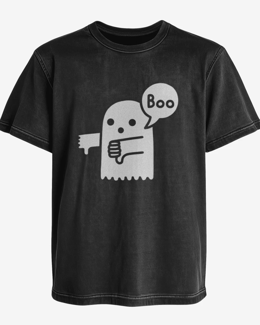 Polera desgastada Negro de Boo