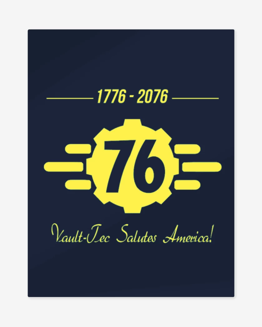 Print metalico Azul Marino de Vault 76