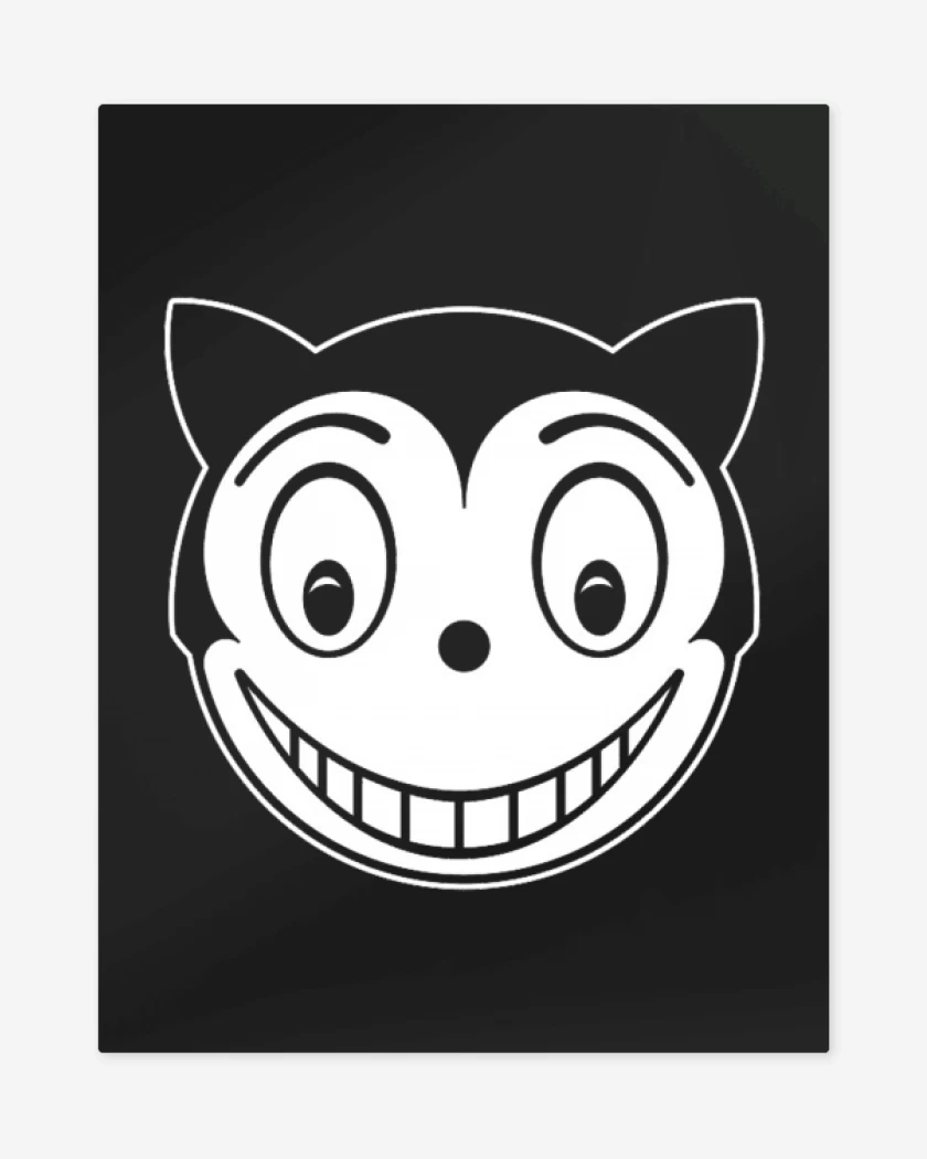 Print metalico Negro de Cat Returns