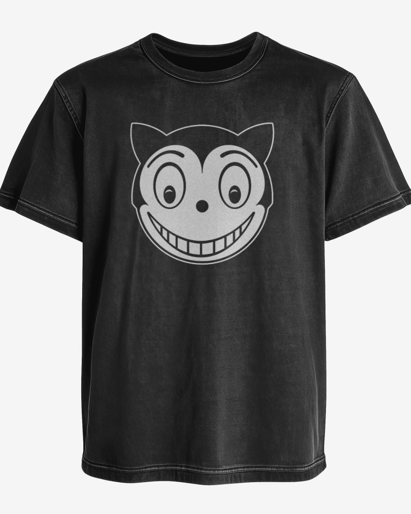 Polera desgastada Negro de Cat Returns