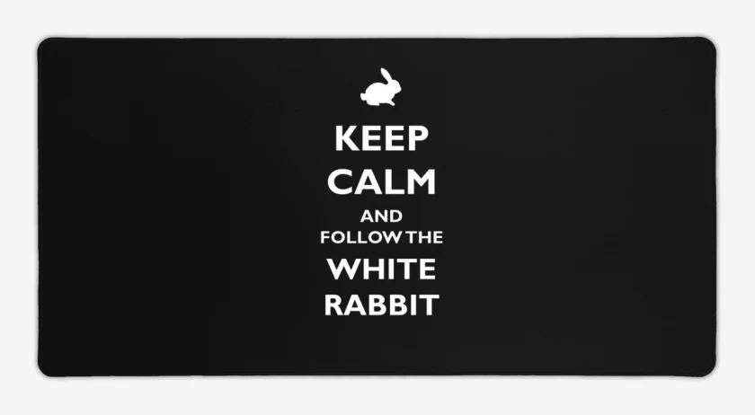 Mouse pad Gamer Sigue al conejo blanco
