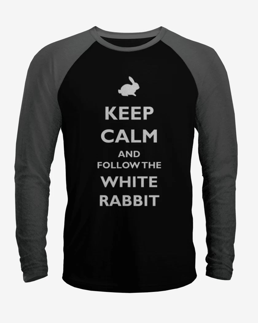 Polera Raglan Sigue al conejo blanco