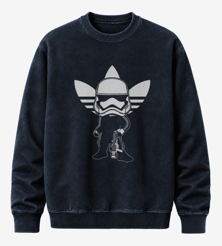 Poleron Polo Acid Wash Azul Marino de Russian Trooper