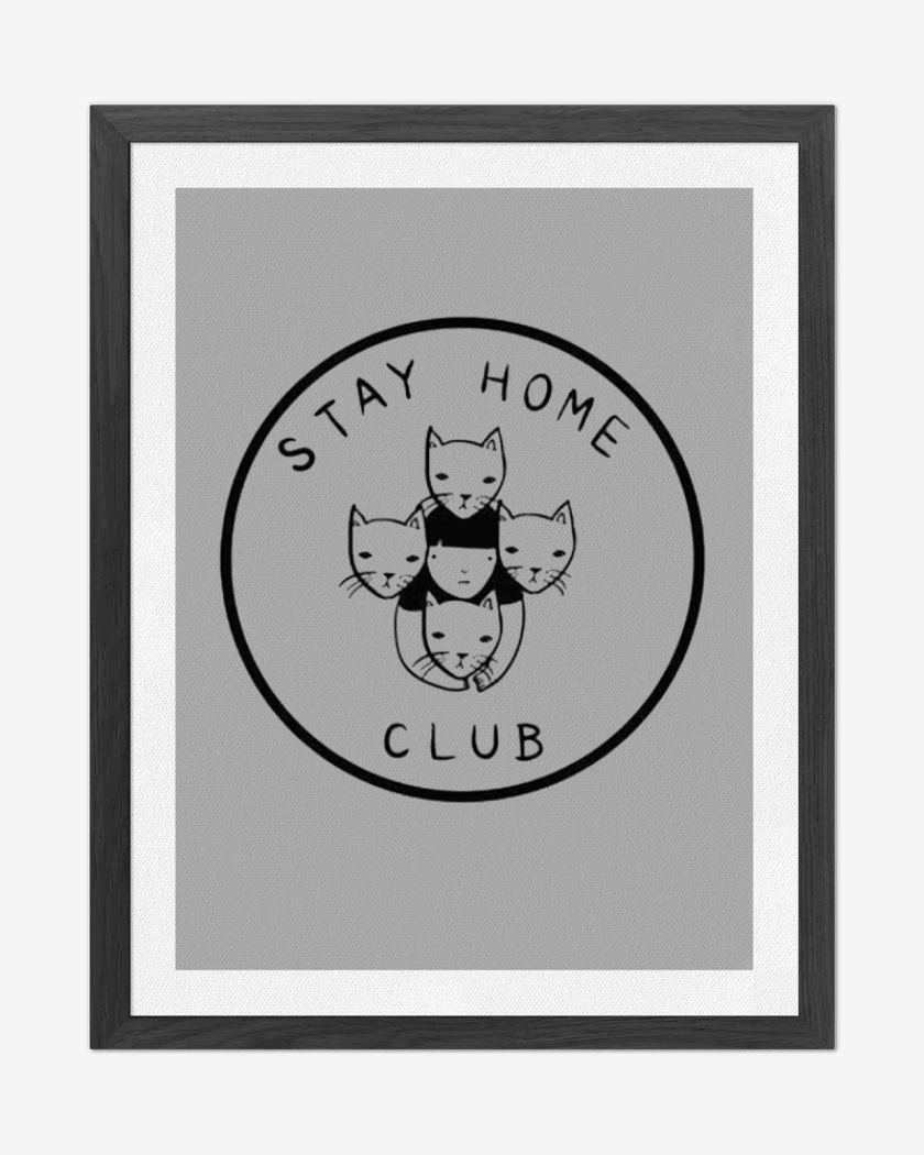 Cuadro decorativo Gris Melange de Casa gato-club