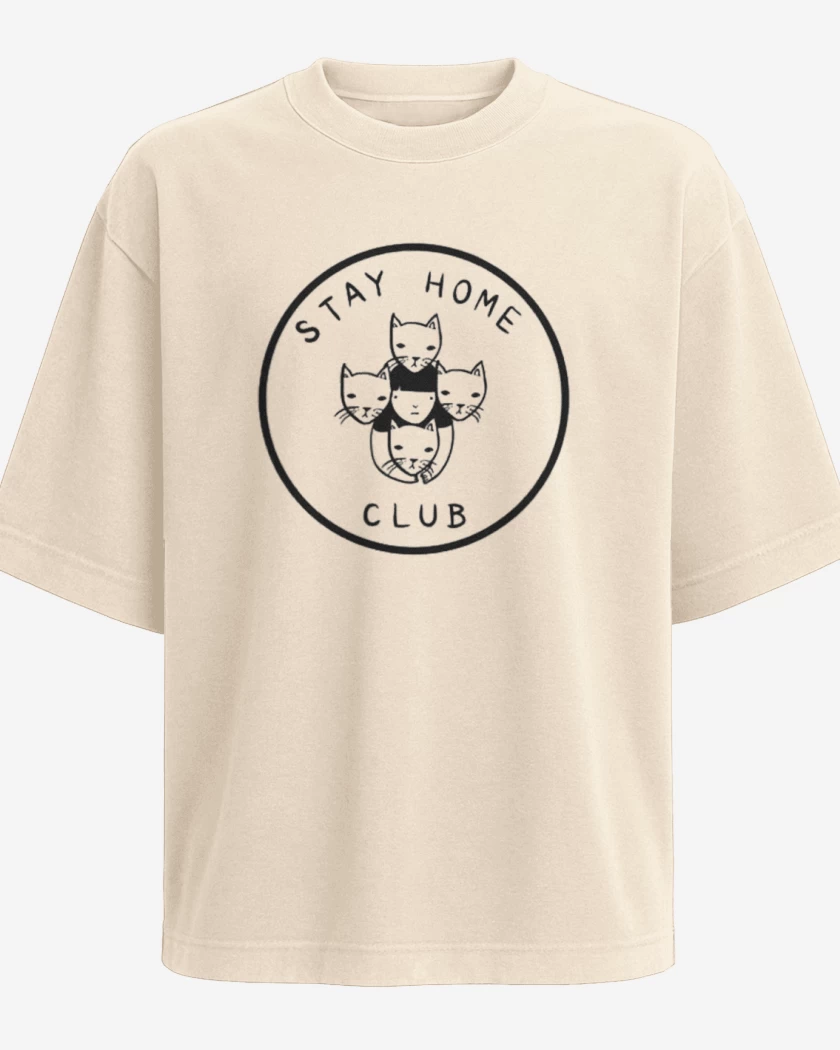 Polera Oversize Casa gato-club