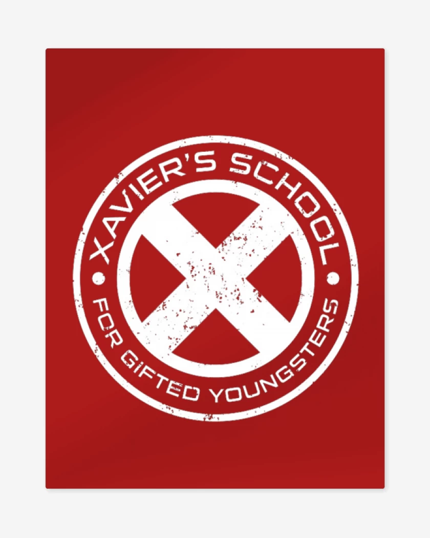 Print metalico Rojo de Xavier School