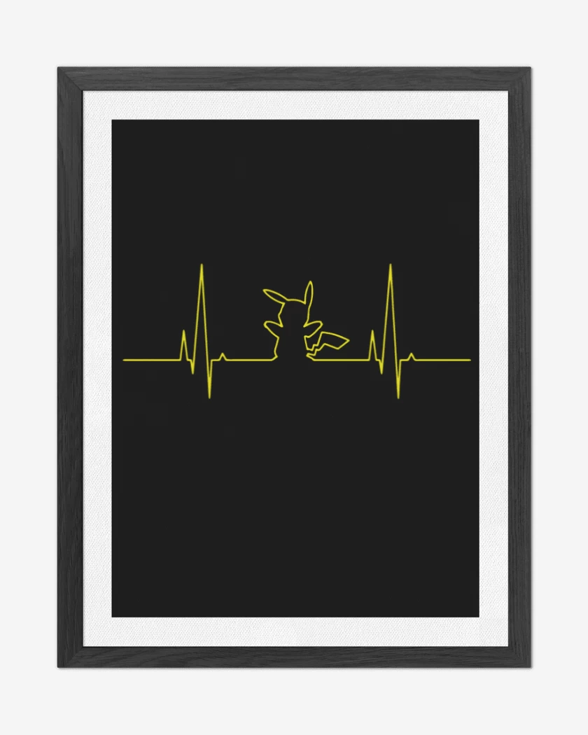 Cuadro decorativo Negro de Pokemon - Latido Pikachu