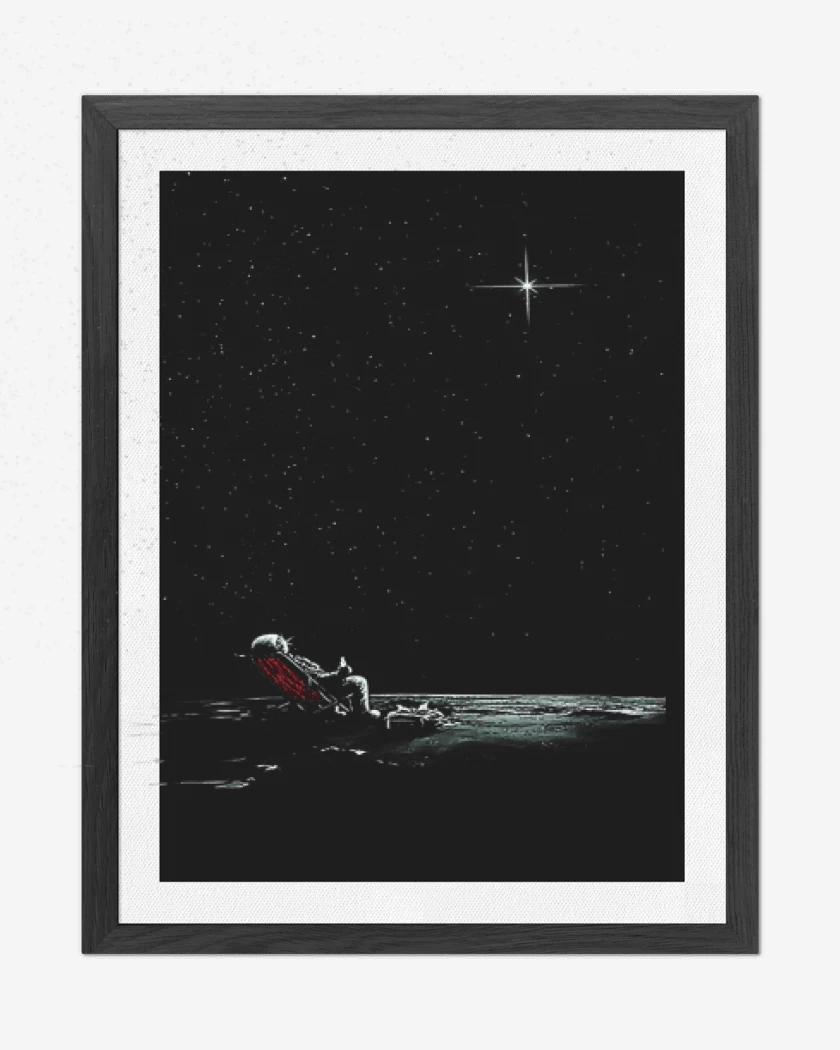 Cuadro decorativo Negro de Astronauta playa
