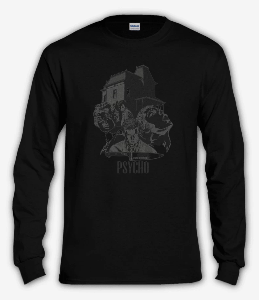 Polera manga larga Negro de Psycho