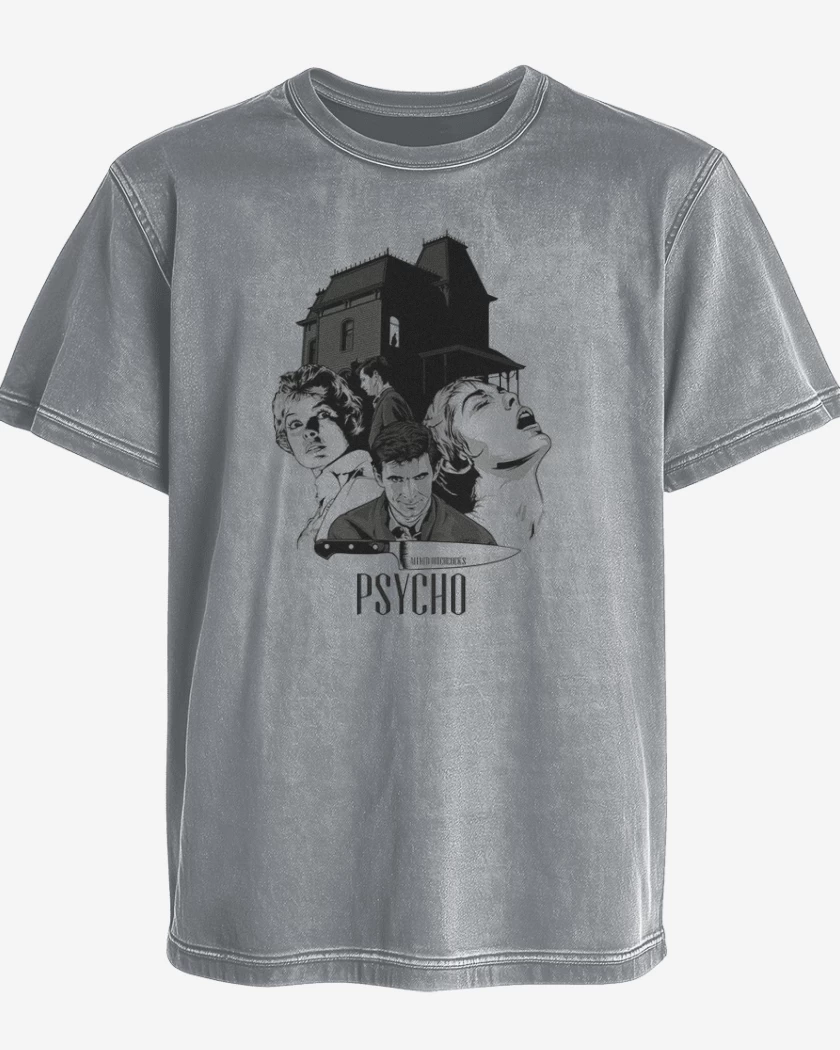 Polera desgastada Gris Melange de Psycho