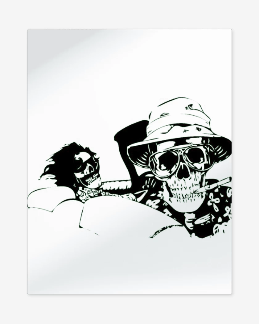 Print metalico Blanco de Fear and loathing in Las Vegas