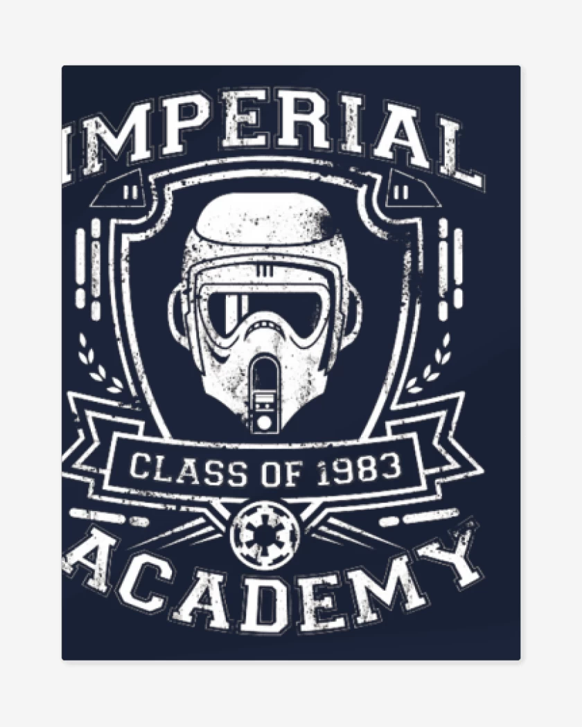 Print metalico Azul Marino de Imperial academy