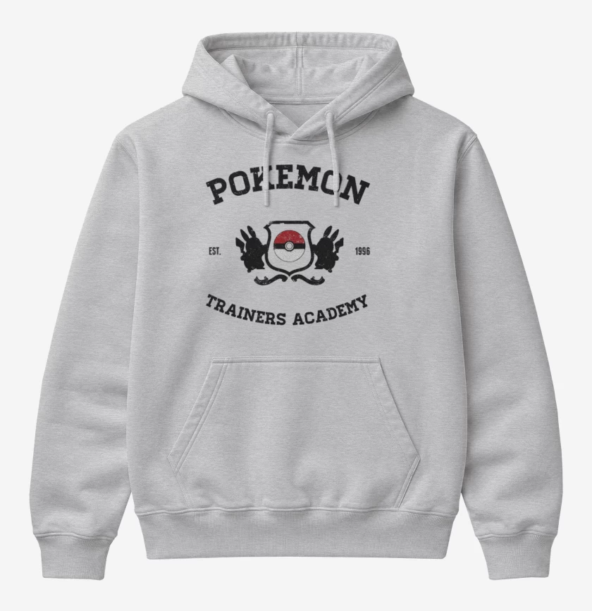 Poleron Canguro básico Gris Melange de Trainers Academy