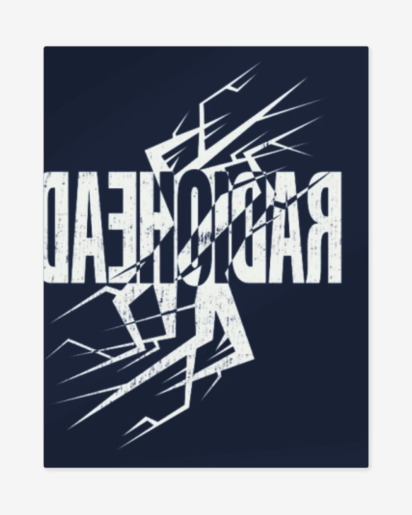 Print metalico Azul Marino de Radiohead II