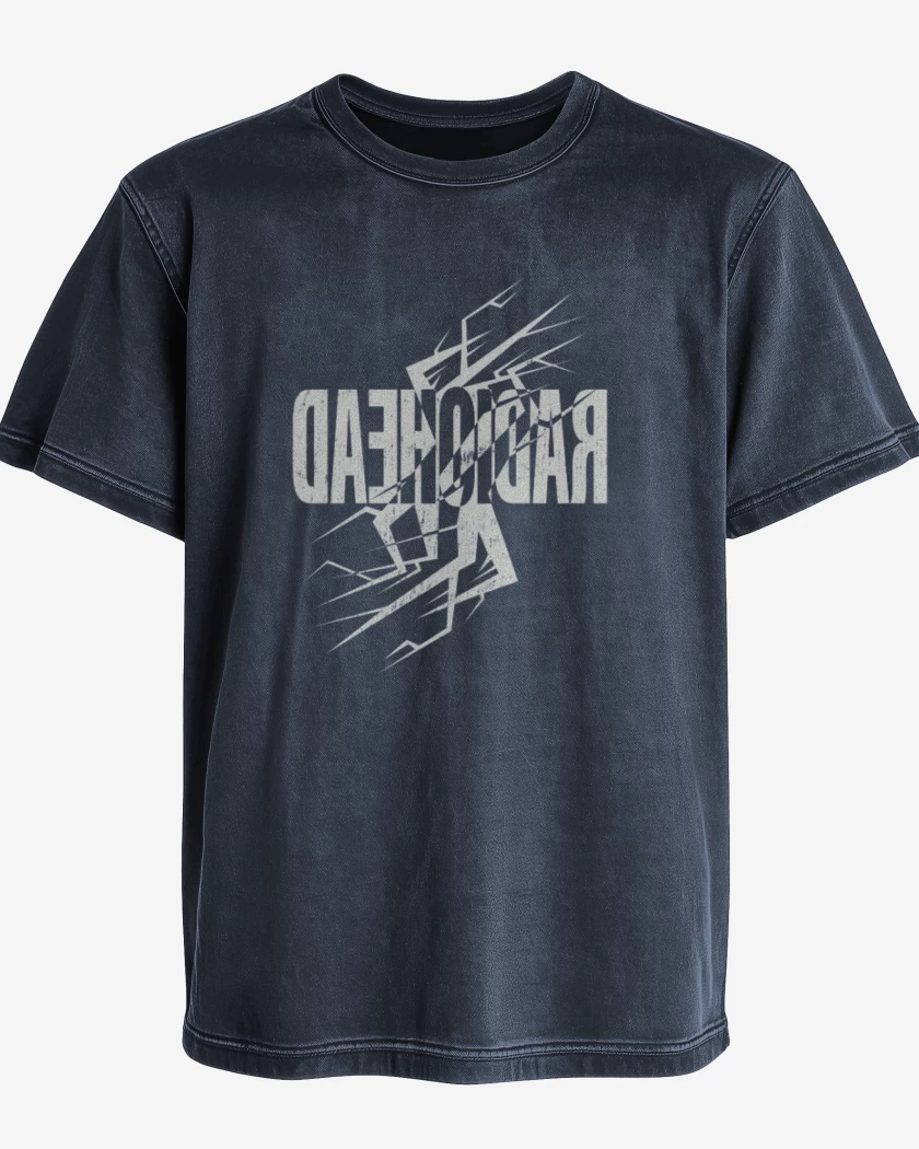 Polera desgastada Azul Marino de Radiohead II