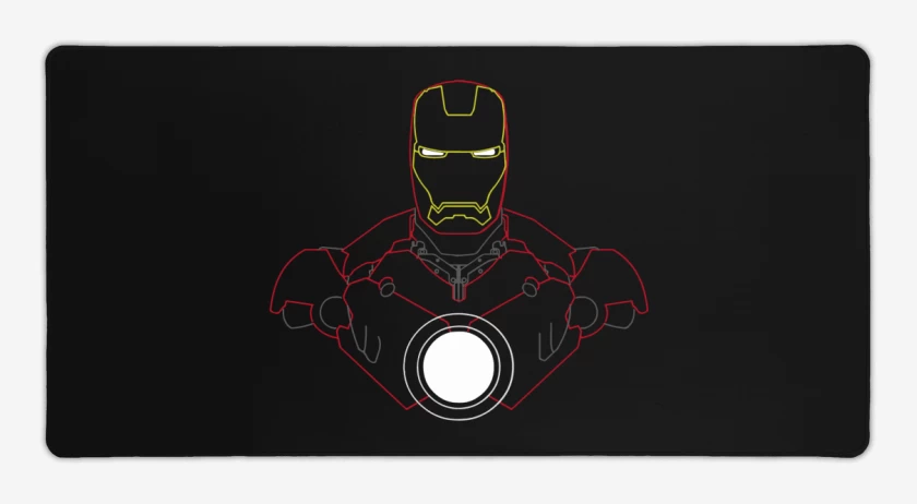 Mouse pad Gamer Negro de Iron Man - Neon