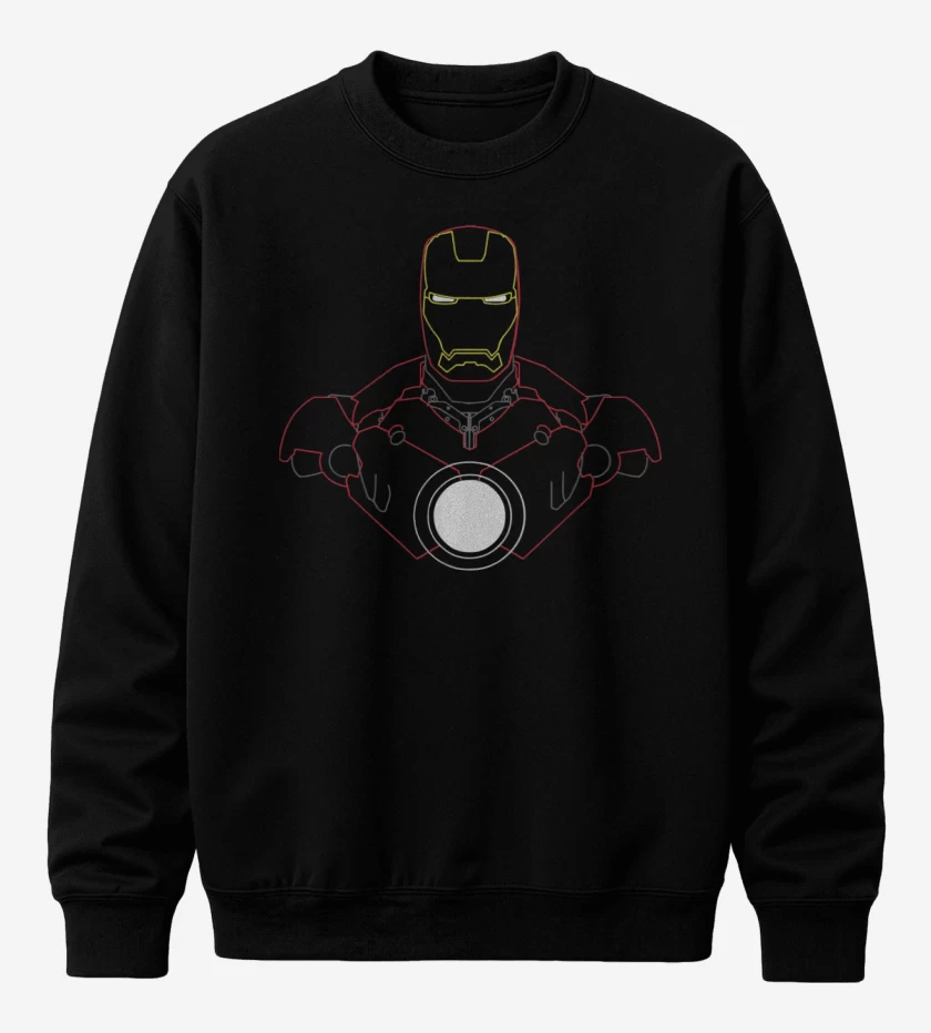 Poleron polo Negro de Iron Man - Neon