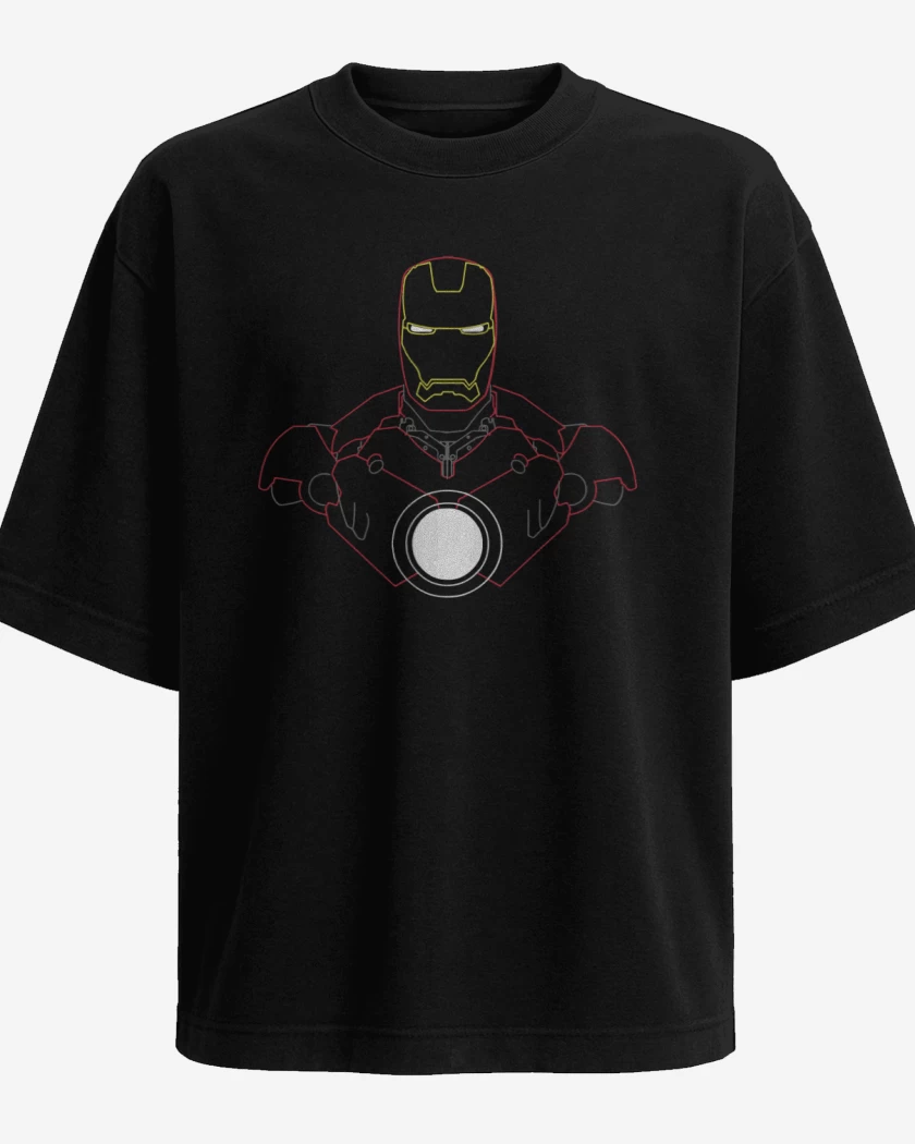 Polera Oversize Iron Man - Neon