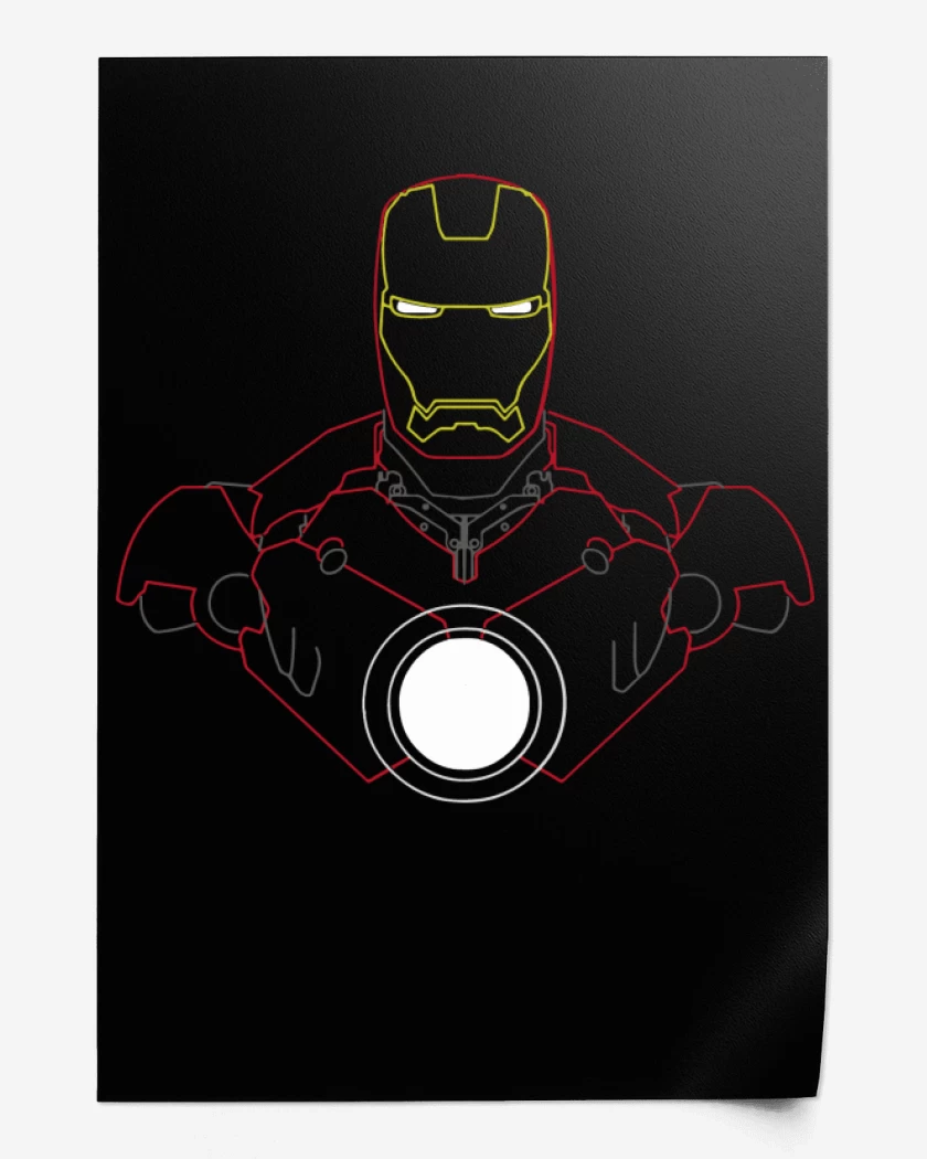 Print Iron Man - Neon