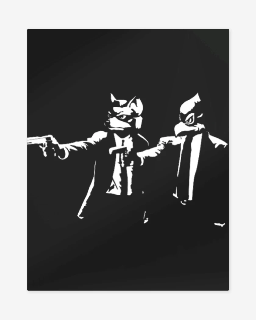 Print metalico Negro de Star fiction