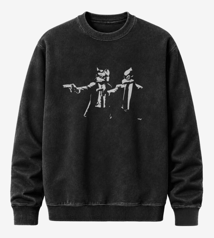 Poleron Polo Acid Wash Negro de Star fiction