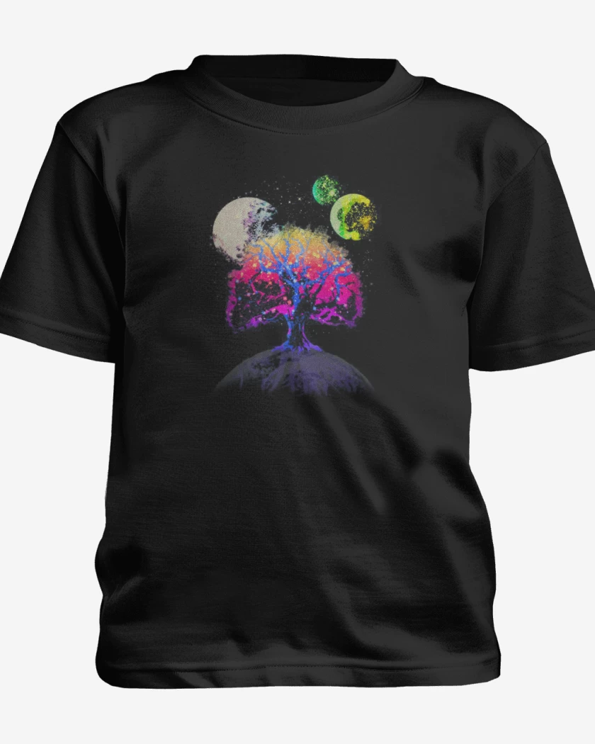 Polera de niño Blanco de Arbol Galactico