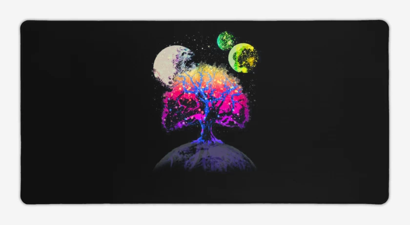 Mouse pad Gamer Negro de Arbol Galactico
