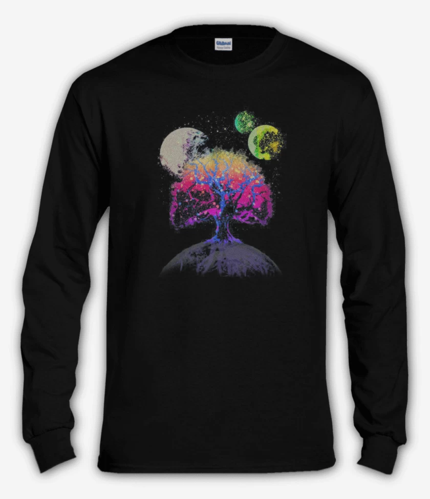 Polera manga larga Negro de Arbol Galactico