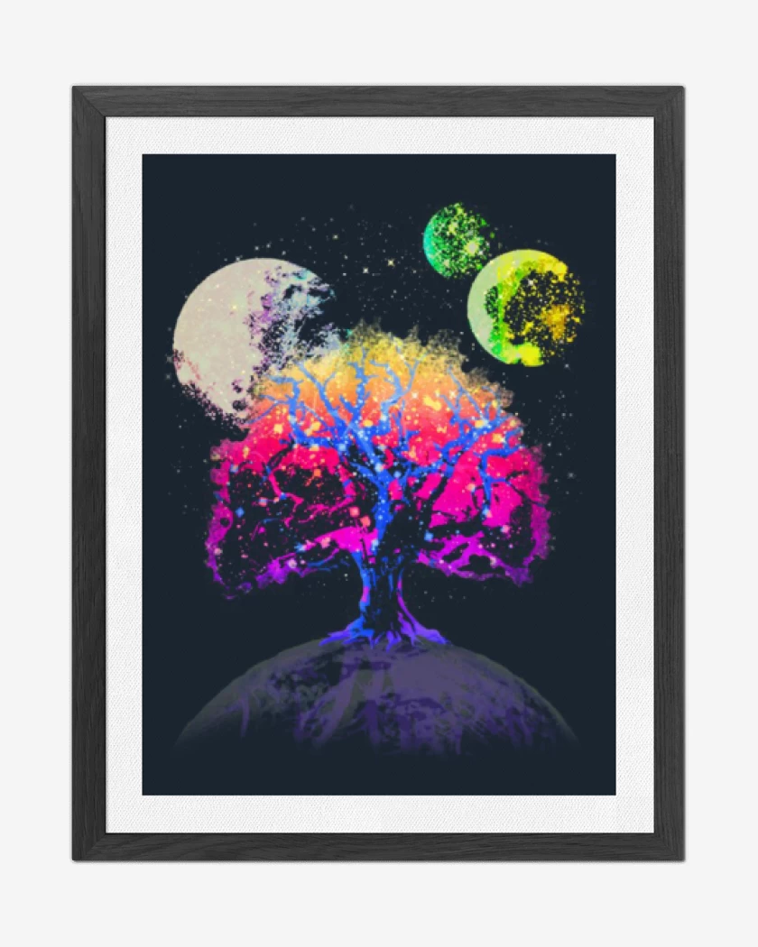Cuadro decorativo Azul Marino de Arbol Galactico