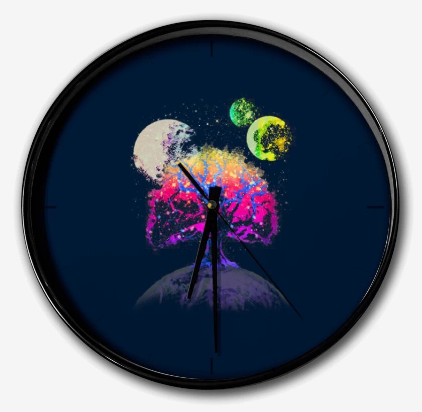 Reloj Azul Marino de Arbol Galactico