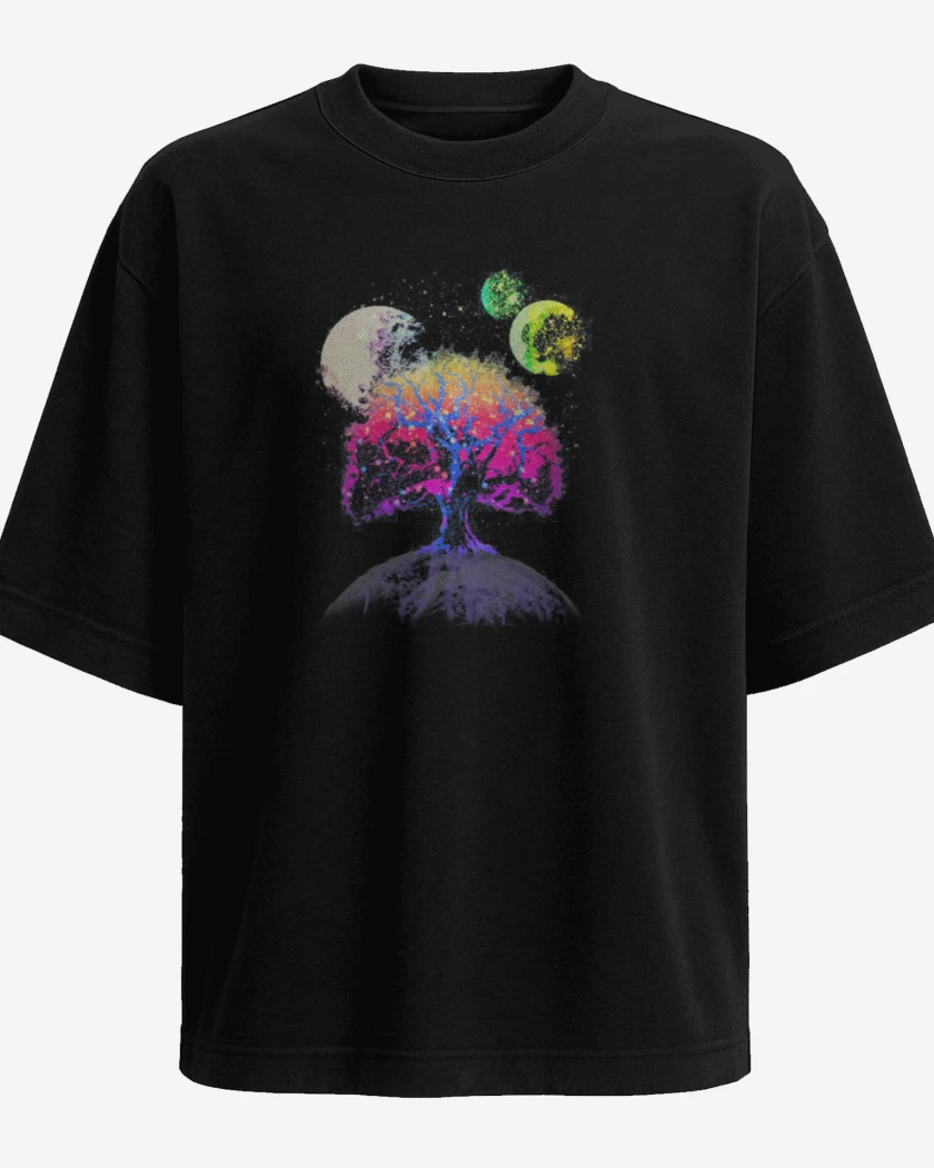 Polera Oversize Arbol Galactico