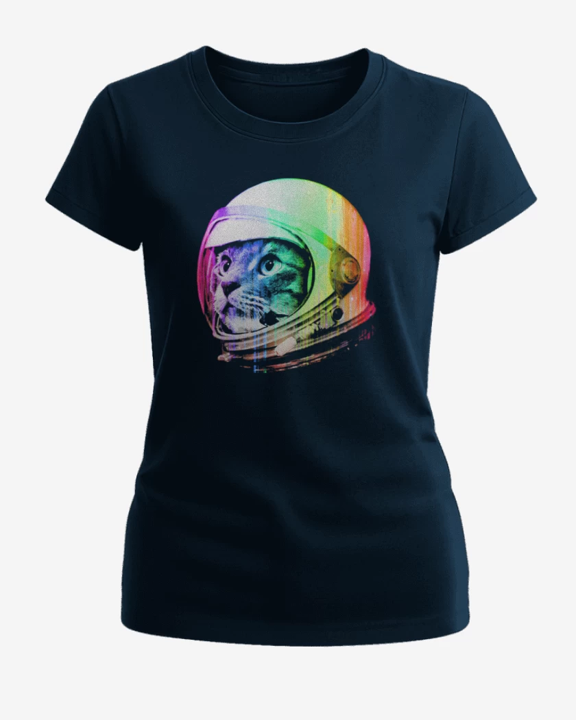 Polera de Mujer Gatito espacio perfil
