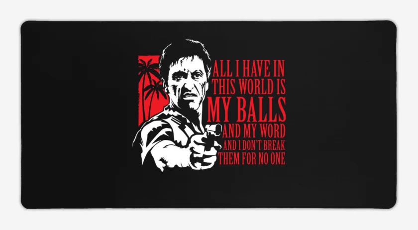 Mouse pad Gamer Negro de Scarface