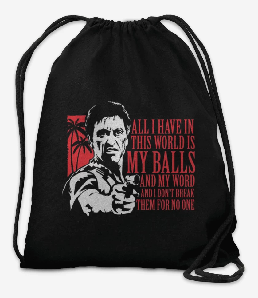 Mochila Negro de Scarface