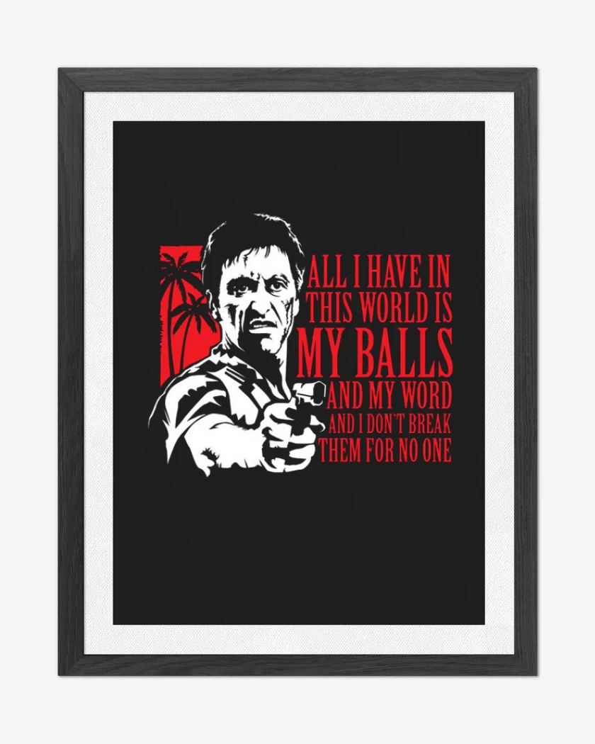 Cuadro decorativo Negro de Scarface