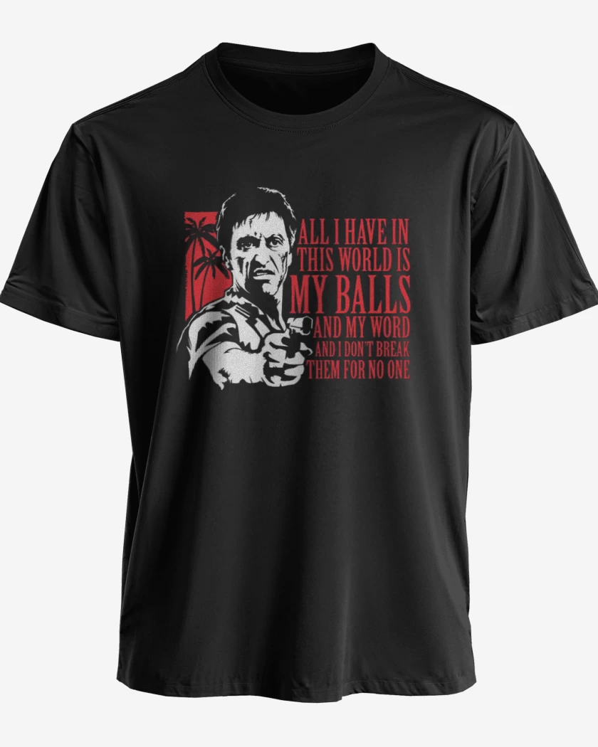Polera premium Negro de Scarface