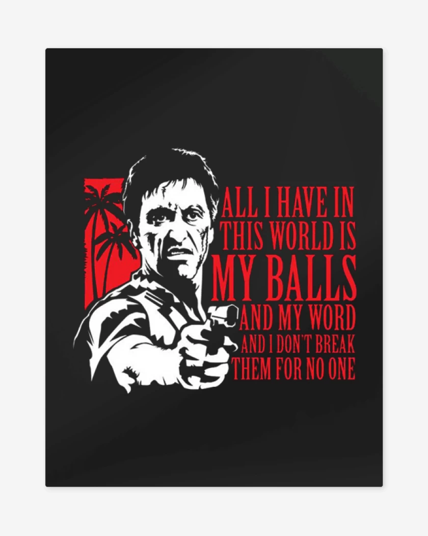 Print metalico Negro de Scarface