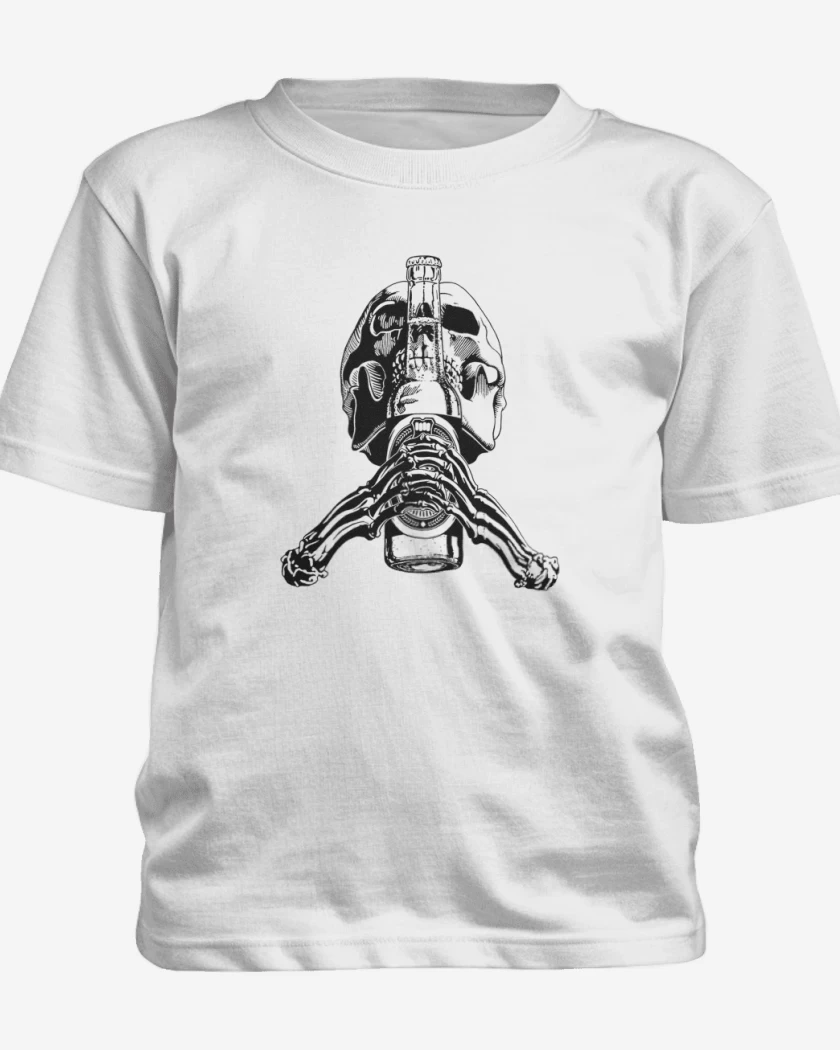 Polera de niño Blanco de Pilsen skull