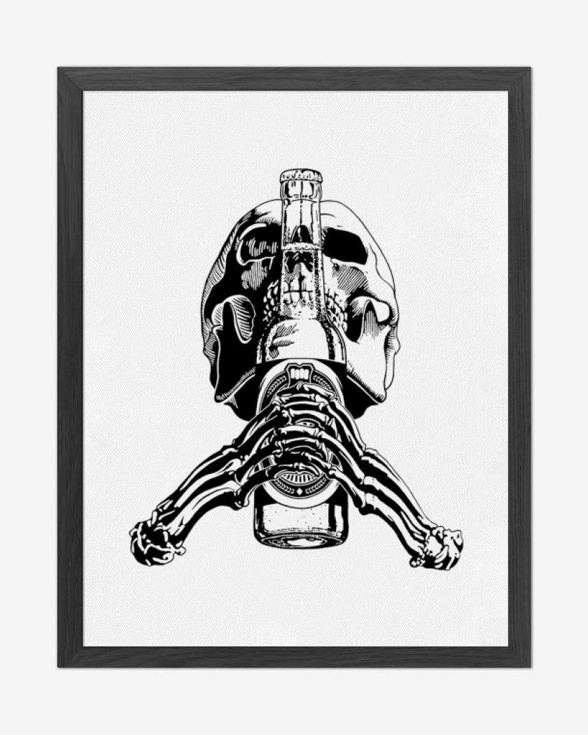 Cuadro decorativo Blanco de Pilsen skull