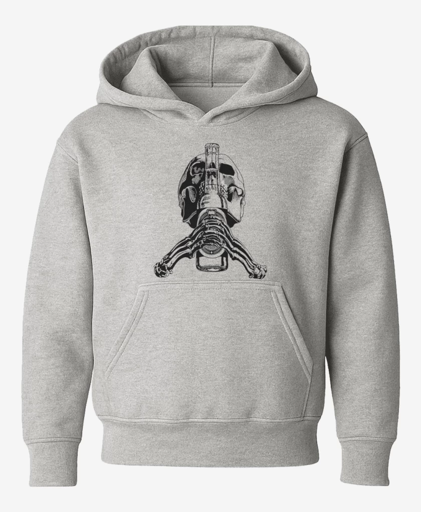Poleron de niño Gris Melange de Pilsen skull