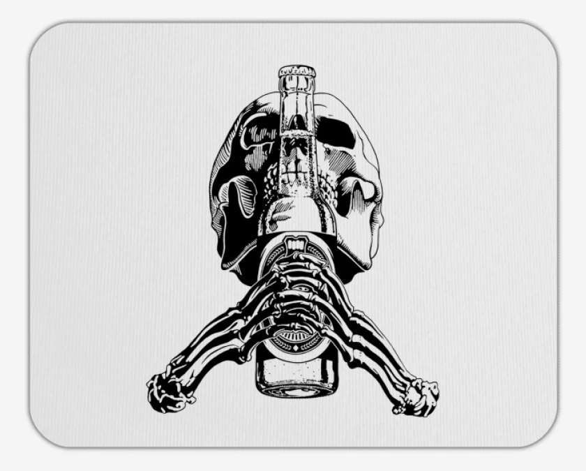 Mousepad Blanco de Pilsen skull