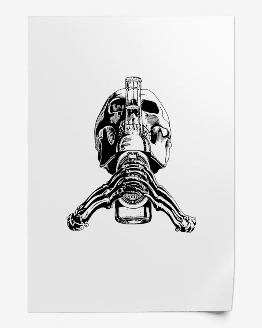 Print Pilsen skull