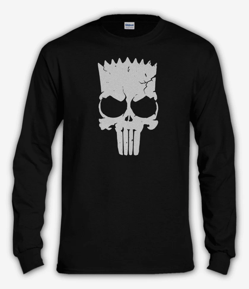 Polera manga larga Negro de bart el castigador 