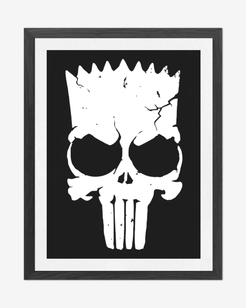 Cuadro decorativo Negro de bart el castigador 
