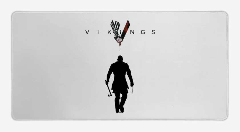 Mouse pad Gamer Blanco de Vikings ragnar