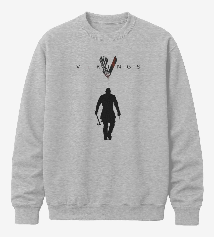 Poleron polo Gris Melange de Vikings ragnar