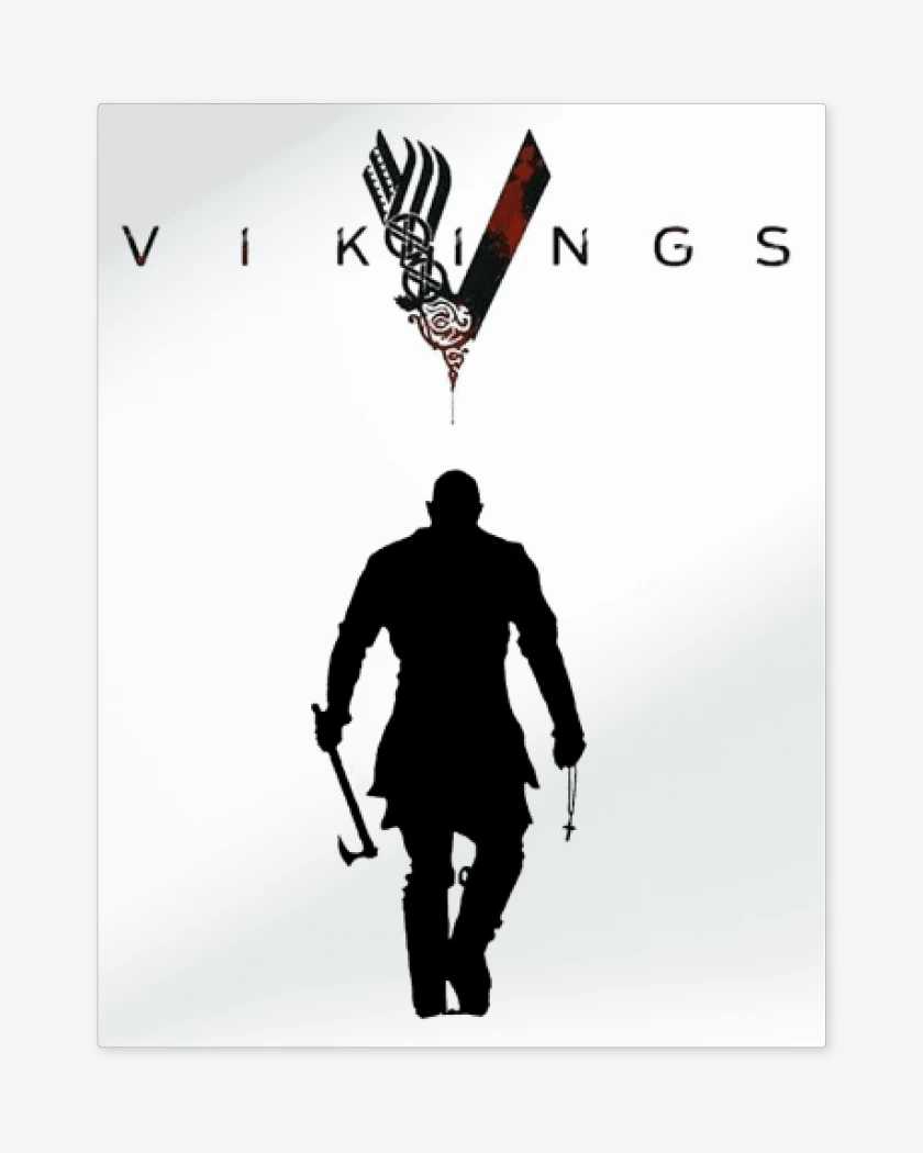Print metalico Blanco de Vikings ragnar