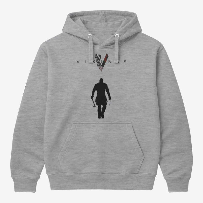 Polerón Canguro Gris Melange de Vikings ragnar