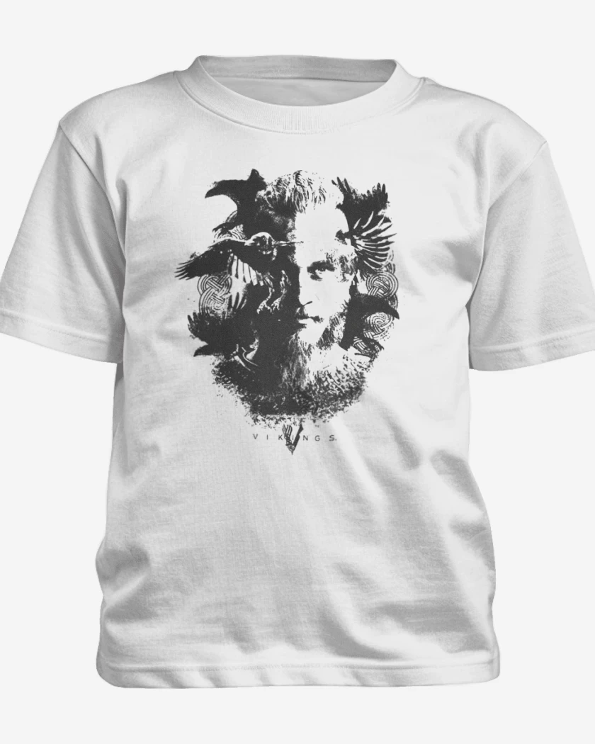 Polera de niño Blanco de Ragnar cuervos