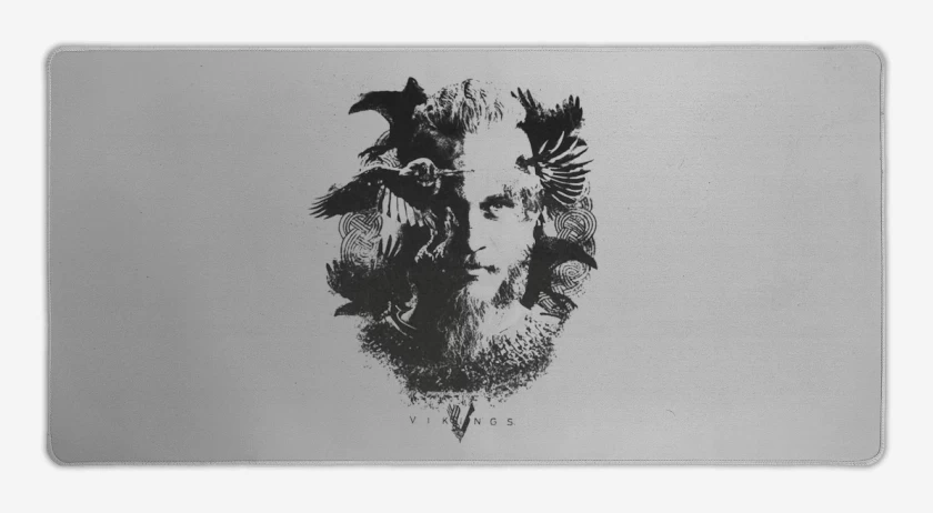 Mouse pad Gamer Gris Melange de Ragnar cuervos
